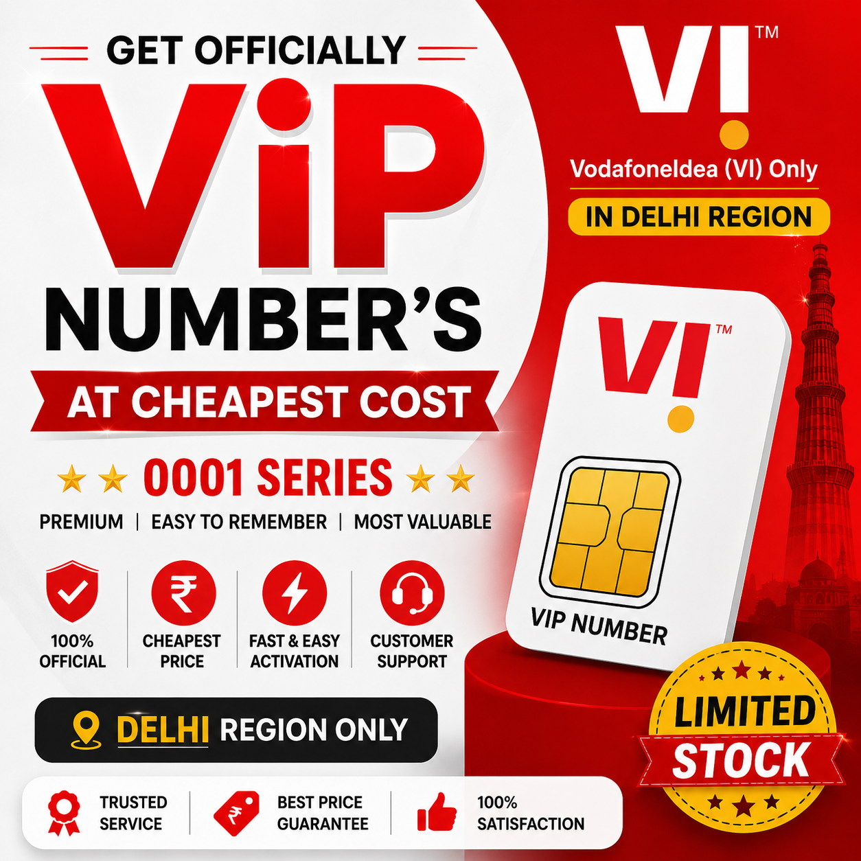 PREMIUM VIP 0001 Series NUMBERS